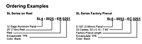 Ordering Information for Spring-Fast® SL AERO Series Wire Protection Flexible Grommets