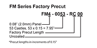 Ordering Information for Spring-Fast® High Heat FM Series Wire Protection Flexible Grommet