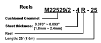 Ordering Information for Spring-Fast® Mil-Spec M22529/2 Composite Flexible Grommets