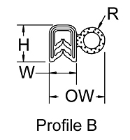 Seal-Fast™ Enclosure and Door High Performance Edge Seals (Profile B)