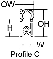 Seal-Fast™ Enclosure and Door High Performance Edge Seals (Profile C)