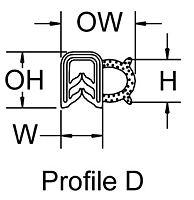 Seal-Fast™ Enclosure and Door High Performance Edge Seals (Profile D)