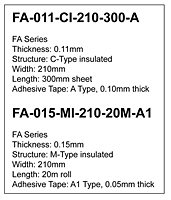 Ordering Examples for Shield-Fast™ FA Series Radio Frequency (RF) Absorbers