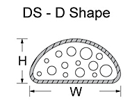 DS - D Shape for Shield-Fast™ G Series Conductive Fabric Over Foam Gaskets