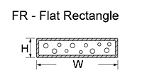 FR - Flat Rectangle for Shield-Fast™ G Series Conductive Fabric Over Foam Gaskets