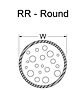 RR - Round for Shield-Fast™ G Series Conductive Fabric Over Foam Gaskets