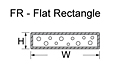 FR - Flat Rectangle for Shield-Fast™ G Series Conductive Fabric Over Foam Gaskets