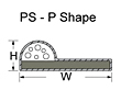 PS - P Shape for Shield-Fast™ G Series Conductive Fabric Over Foam Gaskets